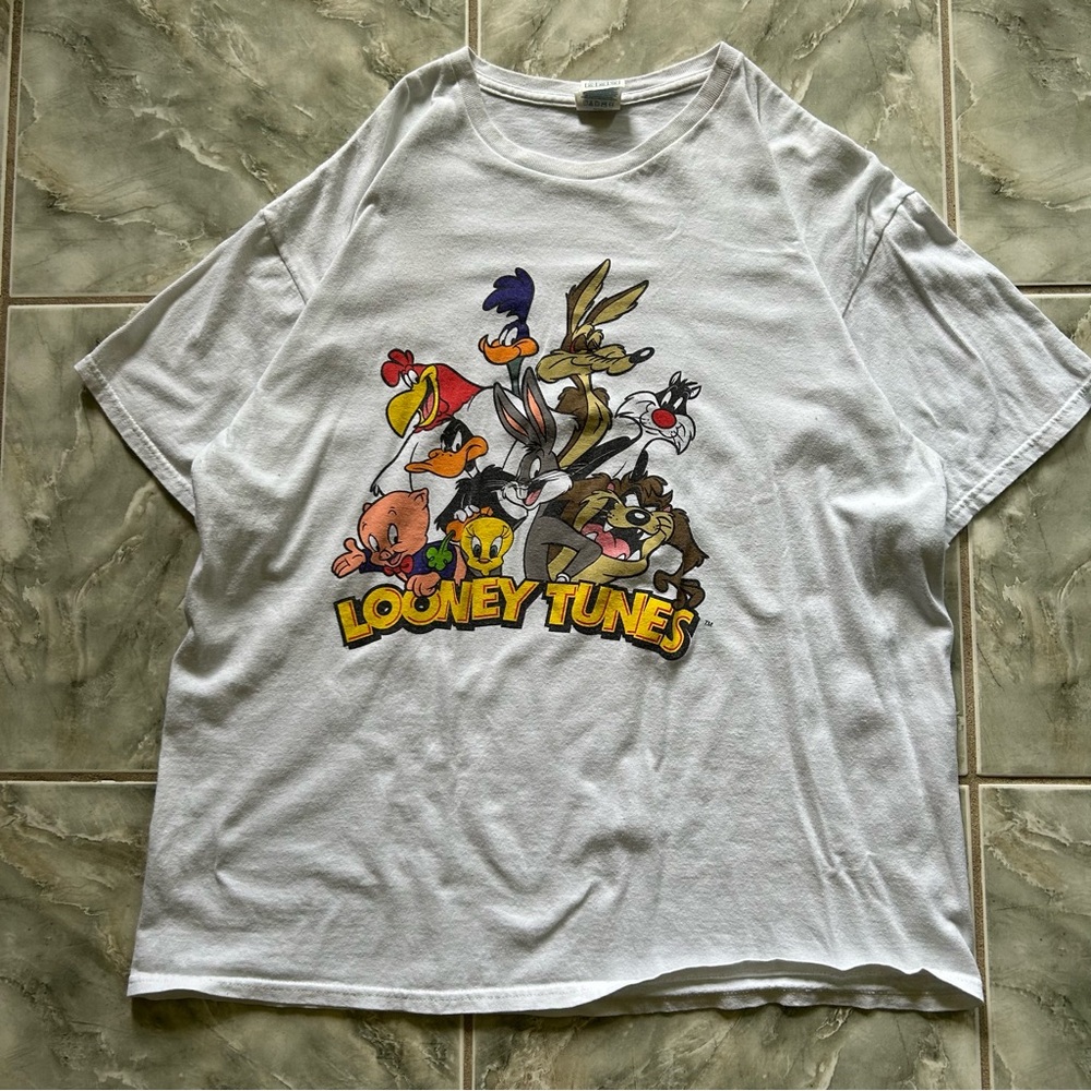 Delta White Looney Tunes Short Sleeve Tee